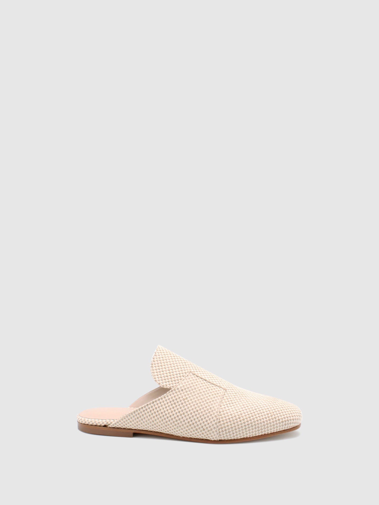 JJ Heitor Round Toe Mules Bambu Beige