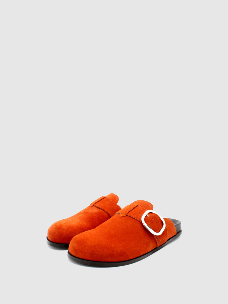 JJ Heitor Buckle Mules Caju Orange/Black