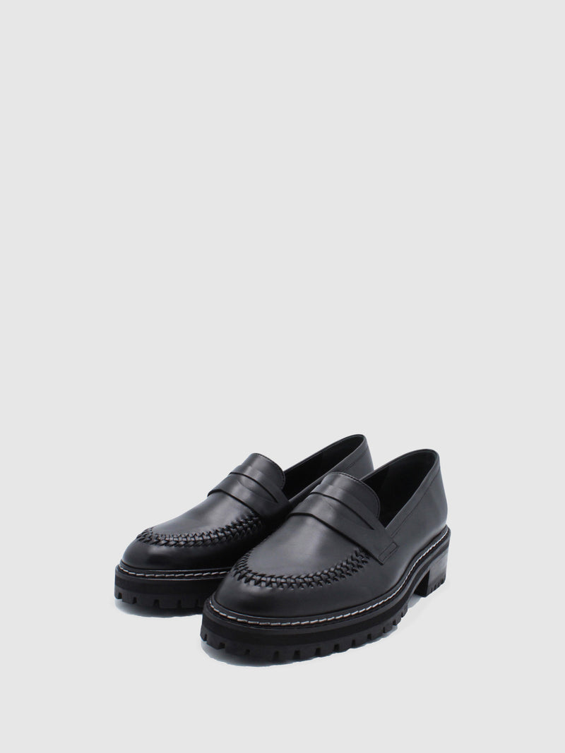 JJ Heitor Black Oxford Loafers