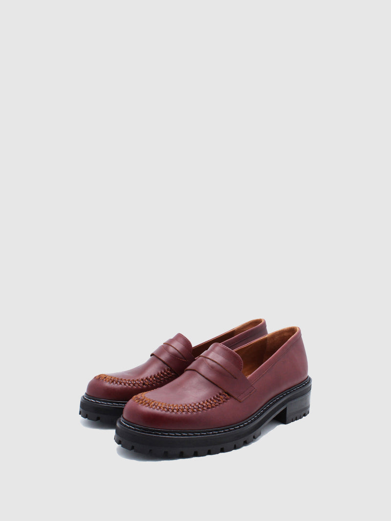 JJ Heitor Burgundy Oxford Loafers