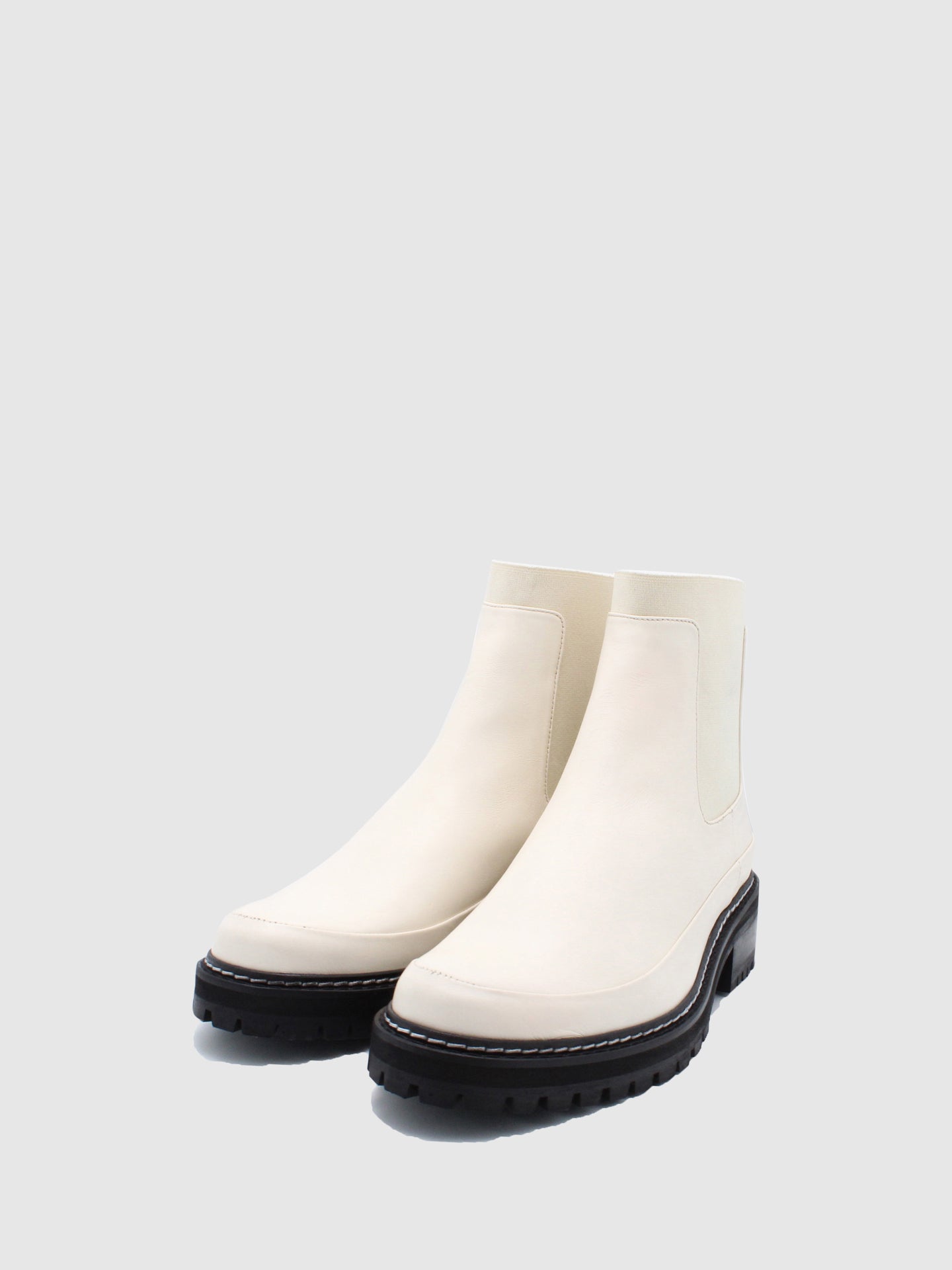 JJ Heitor White Chelsea Boots