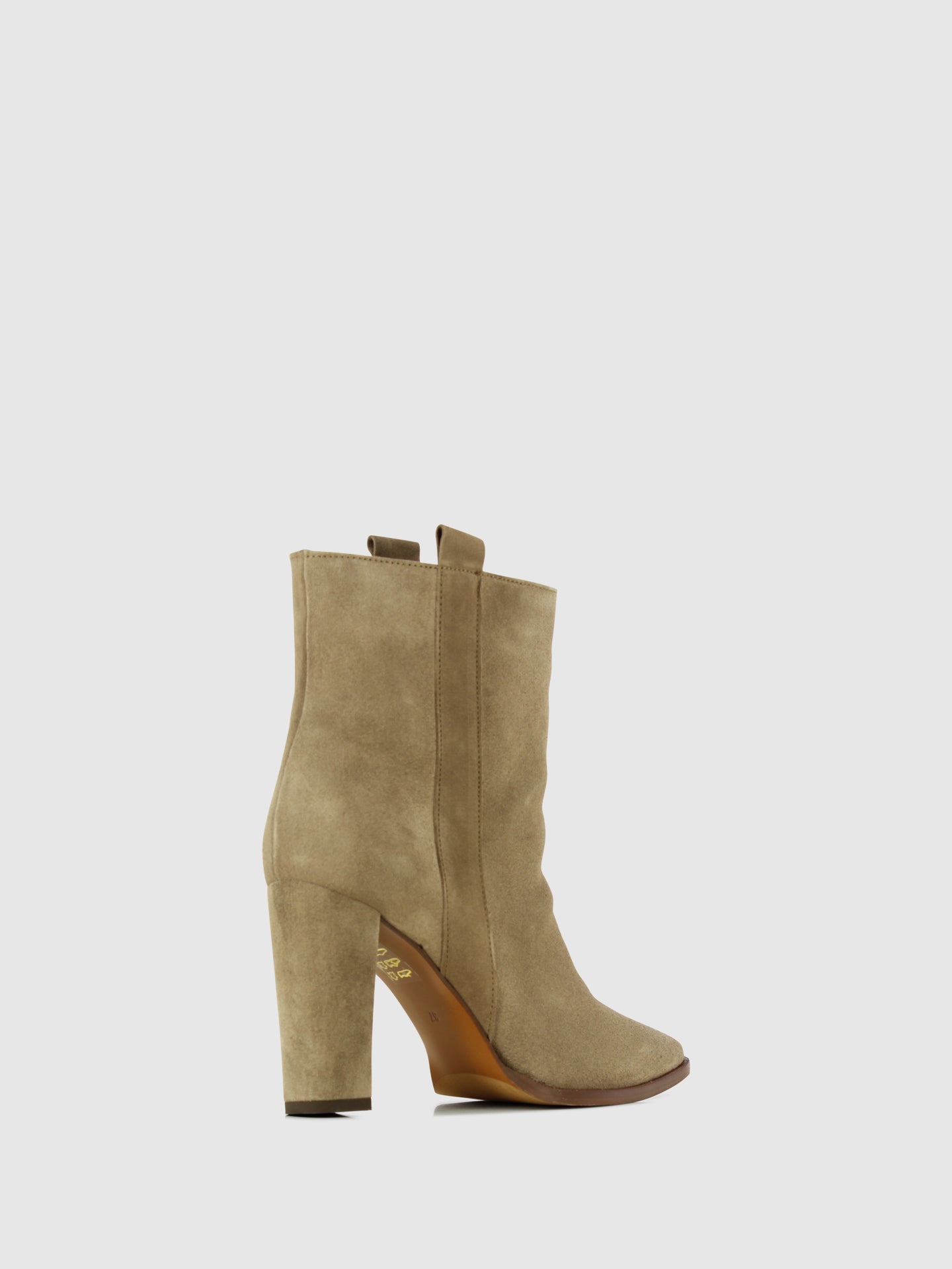 Foreva Taupe Zip Up Ankle Boots