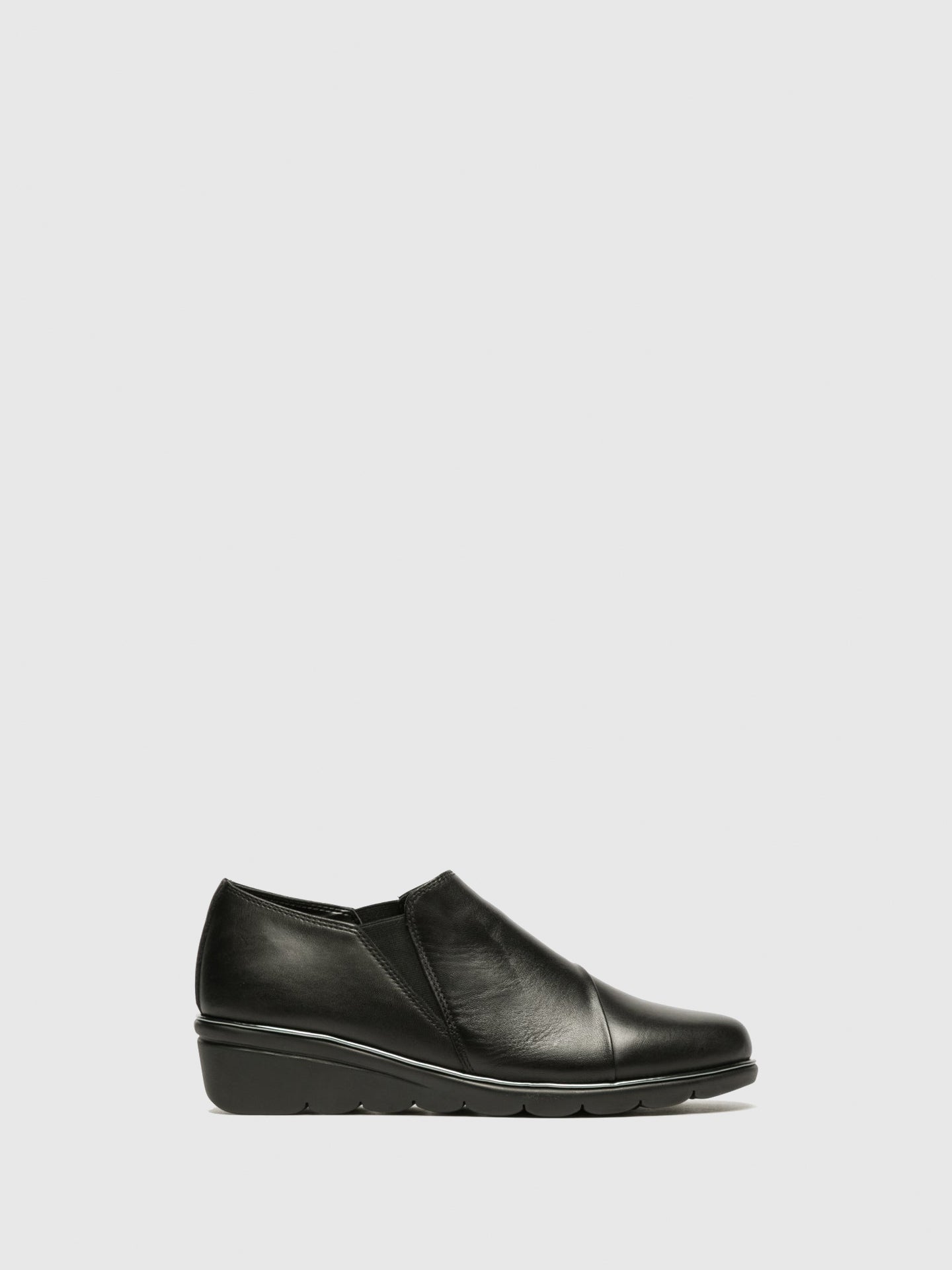 The Flexx Black Round Toe Shoes