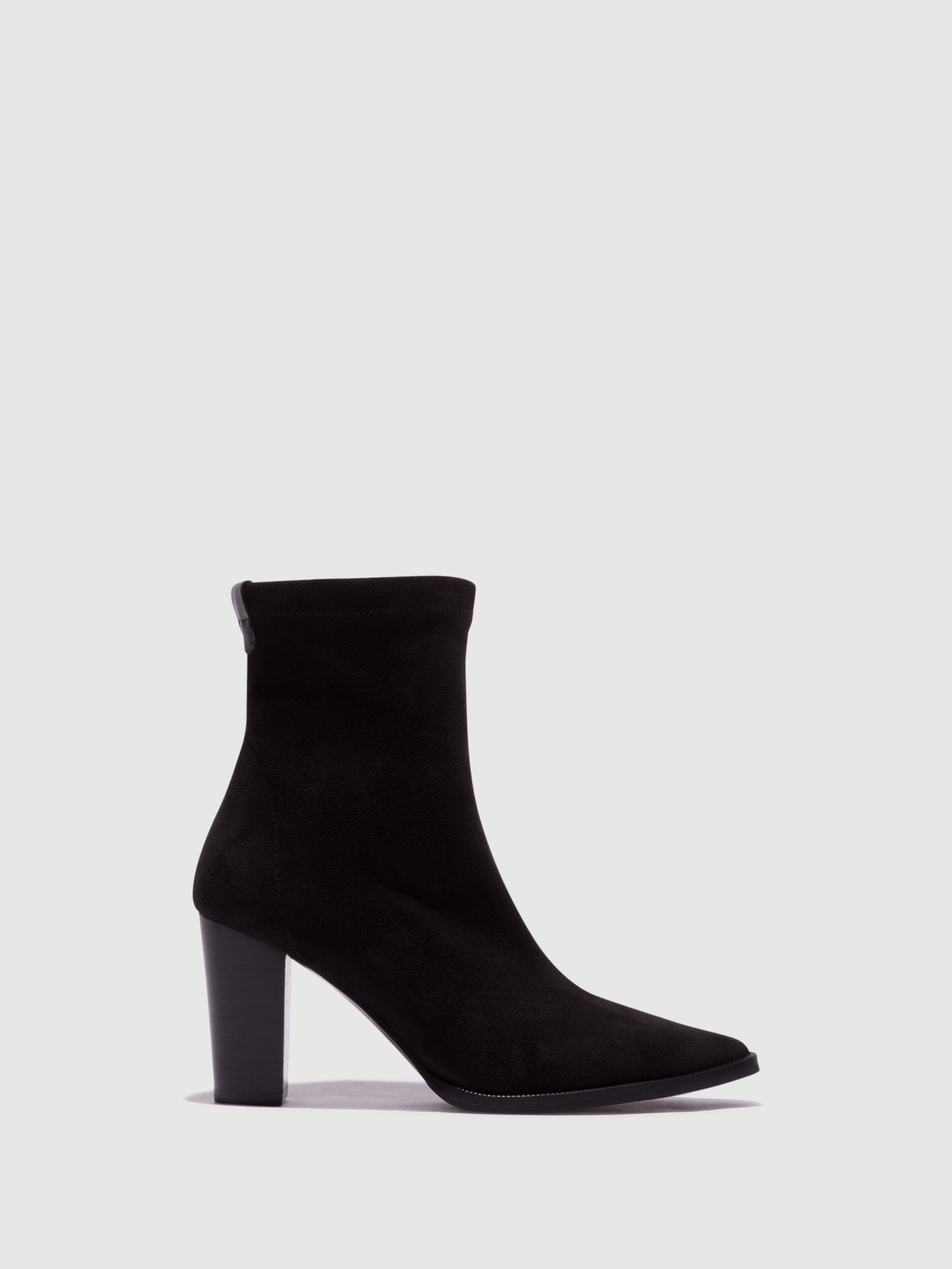 Foreva Black Zip Up Ankle Boots