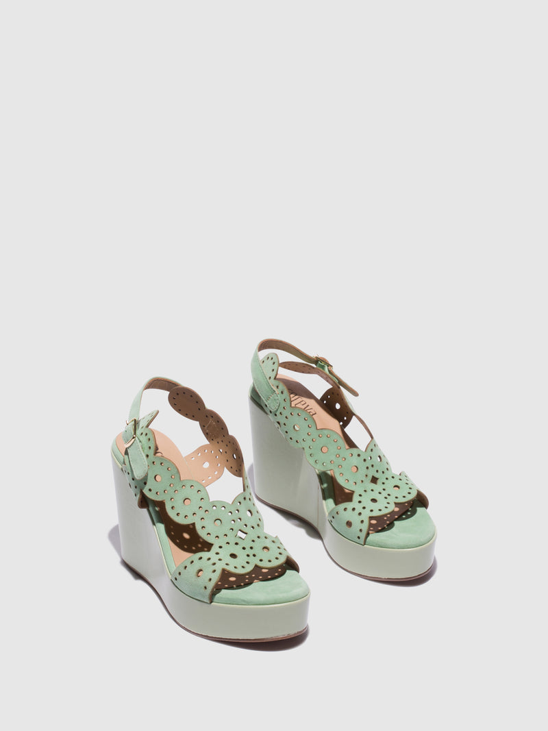 Foreva Green Wedge Sandals