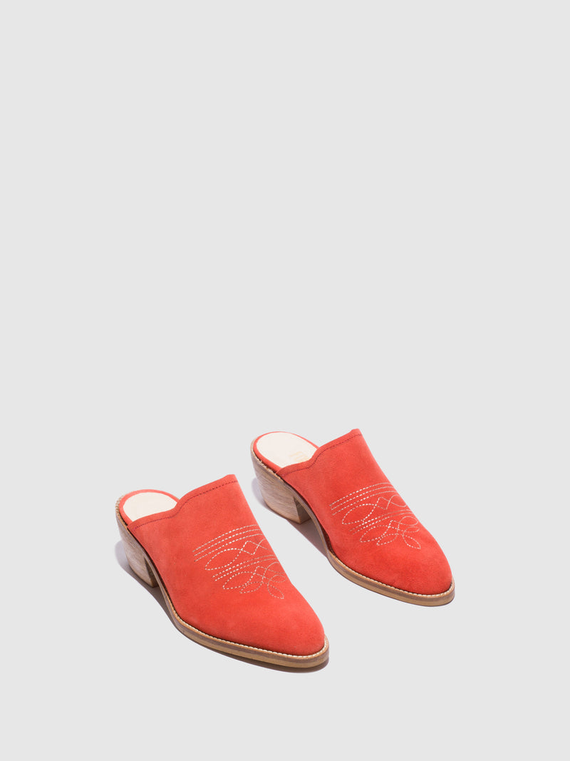 Foreva Salmon Round Toe Clogs