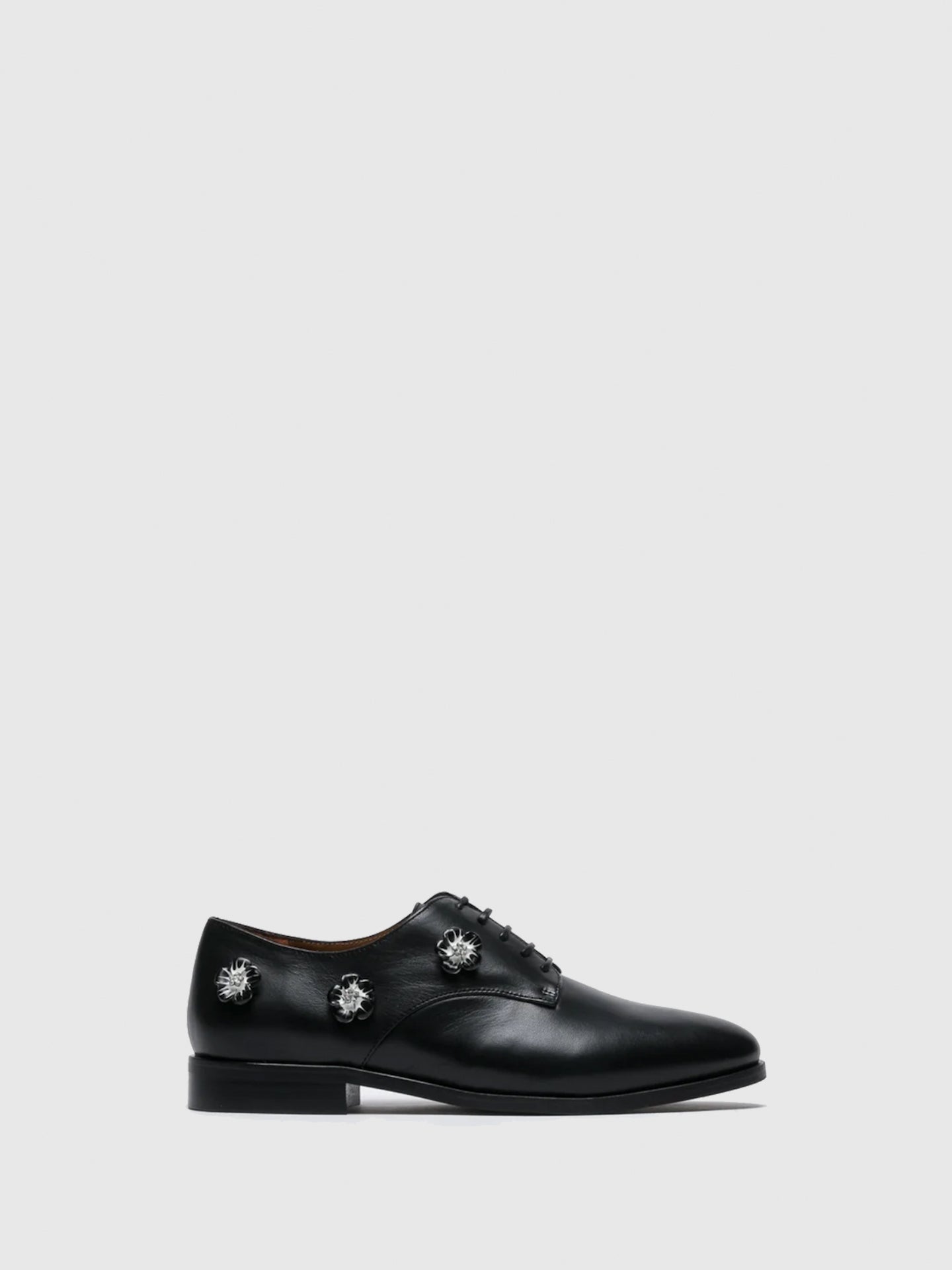 JJ Heitor Black Lace-up Loafers