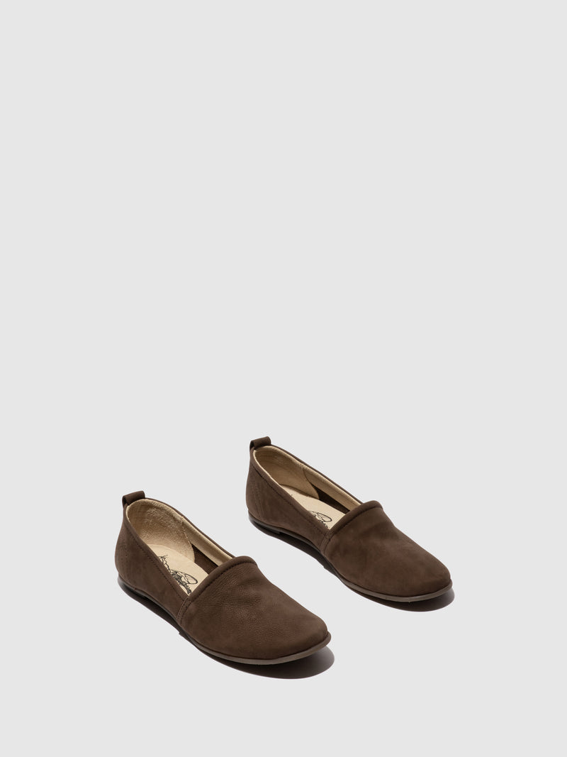 Fly London Brown Round Toe Ballerinas