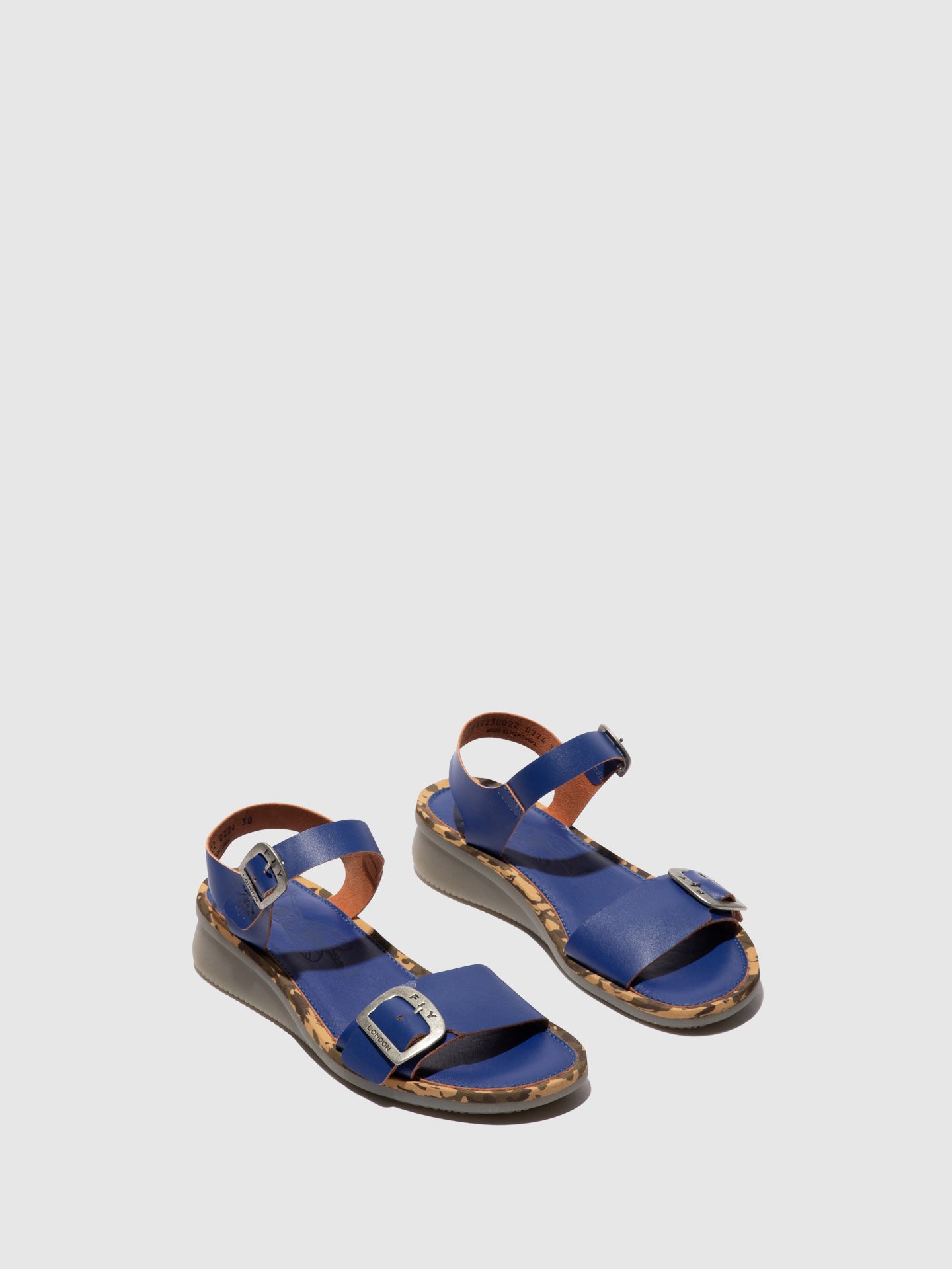 Fly London Blue Sling-Back Sandals