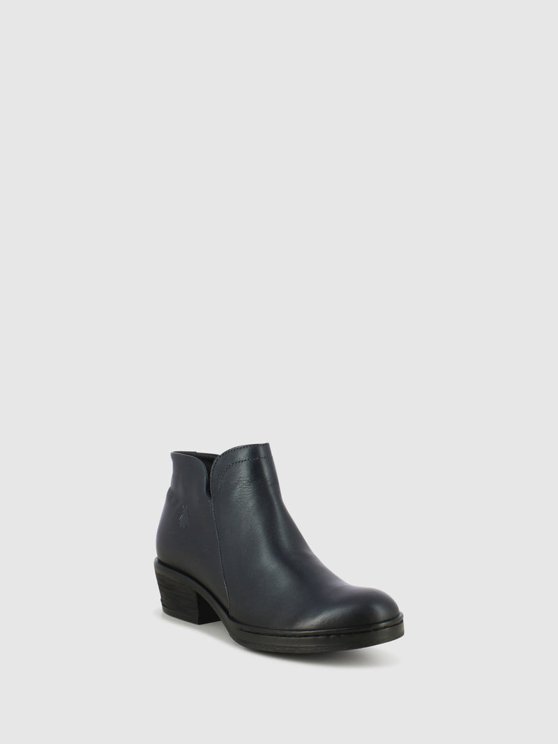 Fly London Black Zip Up Ankle Boots