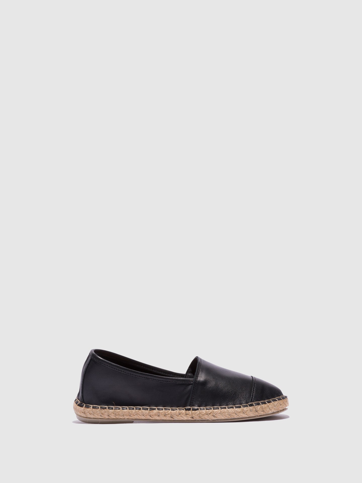 Top3 Black Round Toe Espadrilles