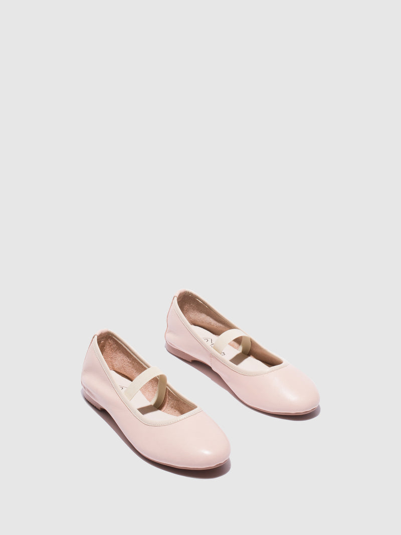 Top3 Nude Round Toe Ballerinas