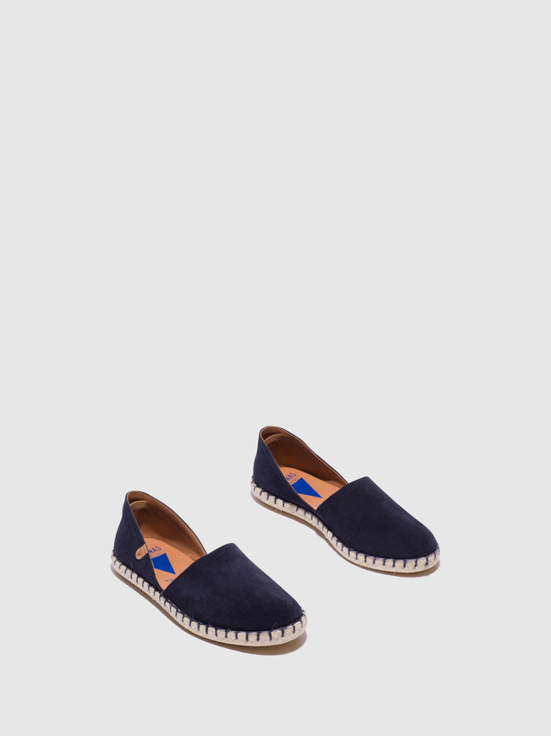 Verbenas Navy Flat Espadrilles