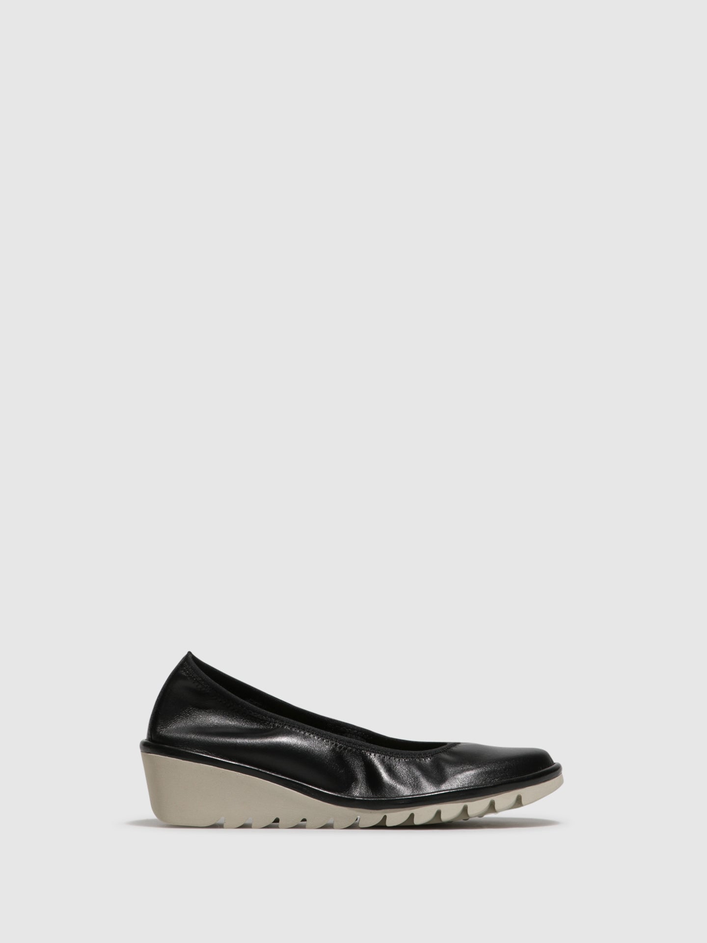 The Flexx Black Wedge Shoes