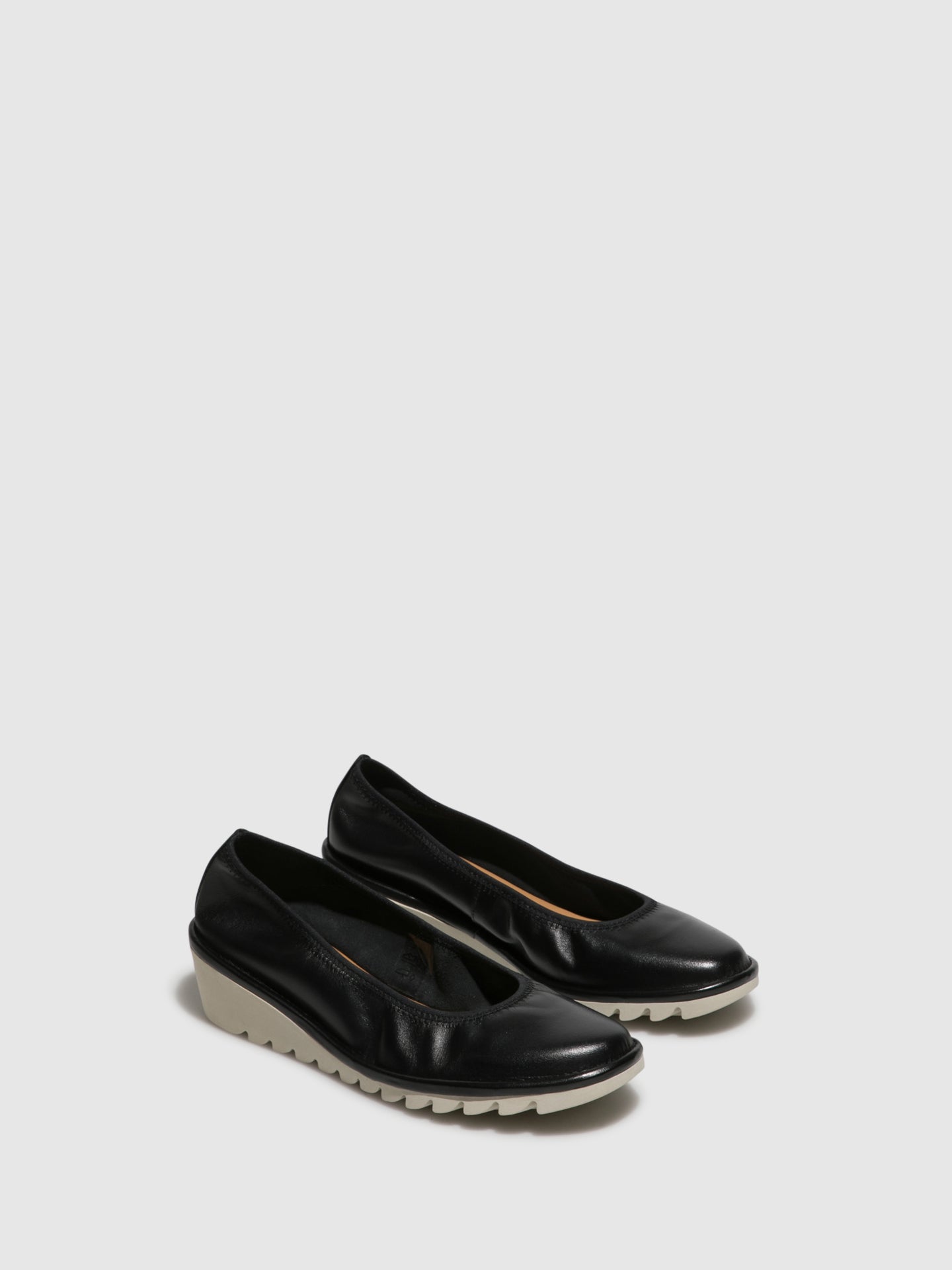 The Flexx Black Wedge Shoes