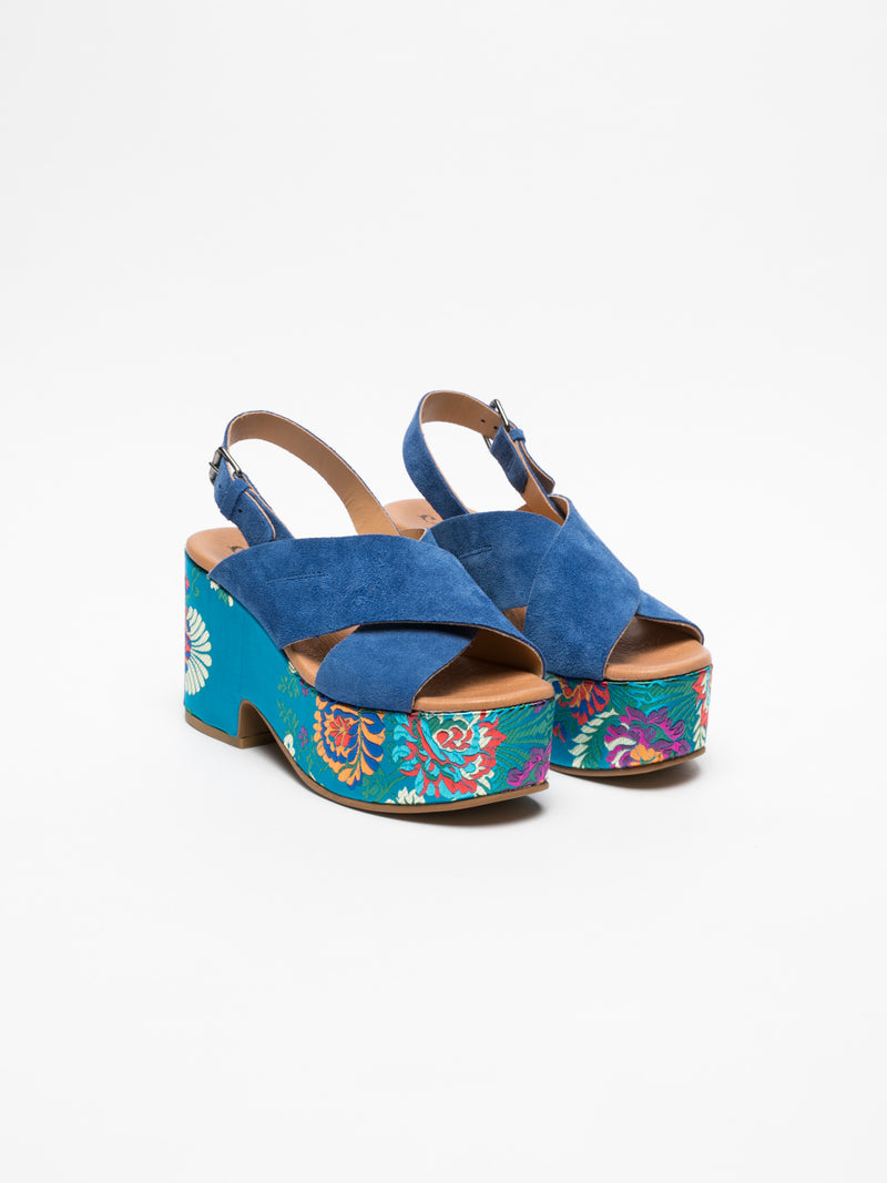 Clay's Blue Platform Sandals