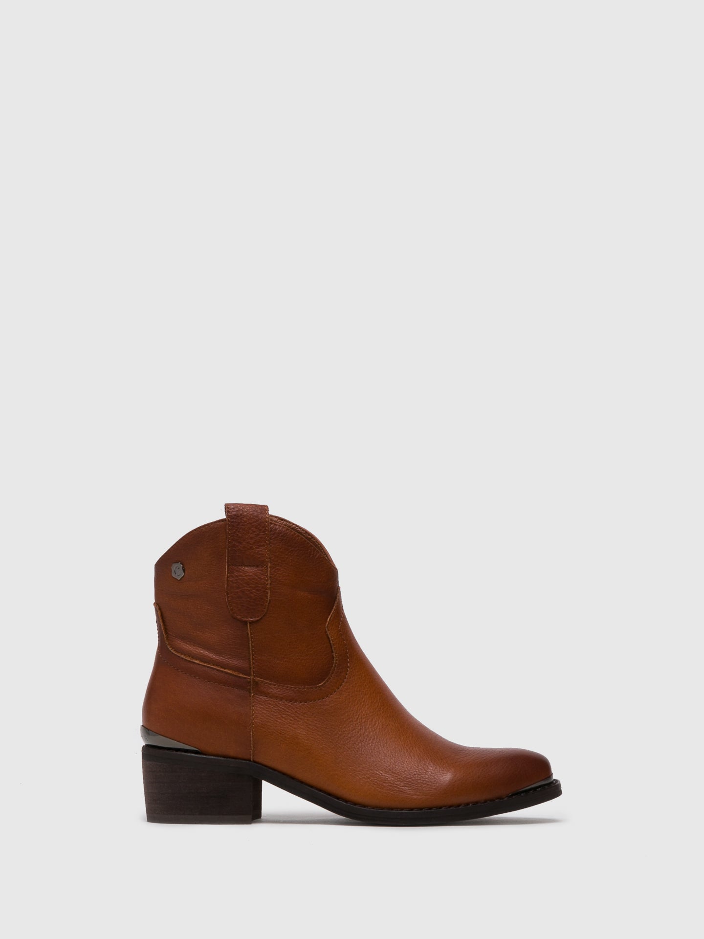 Carmela Camel Cowboy Ankle Boots