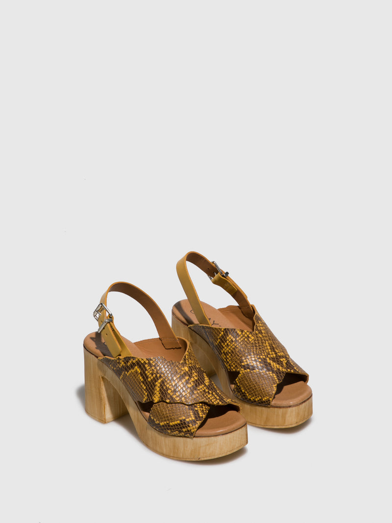 Clay's Yellow Sling-Back Pumps Sandals