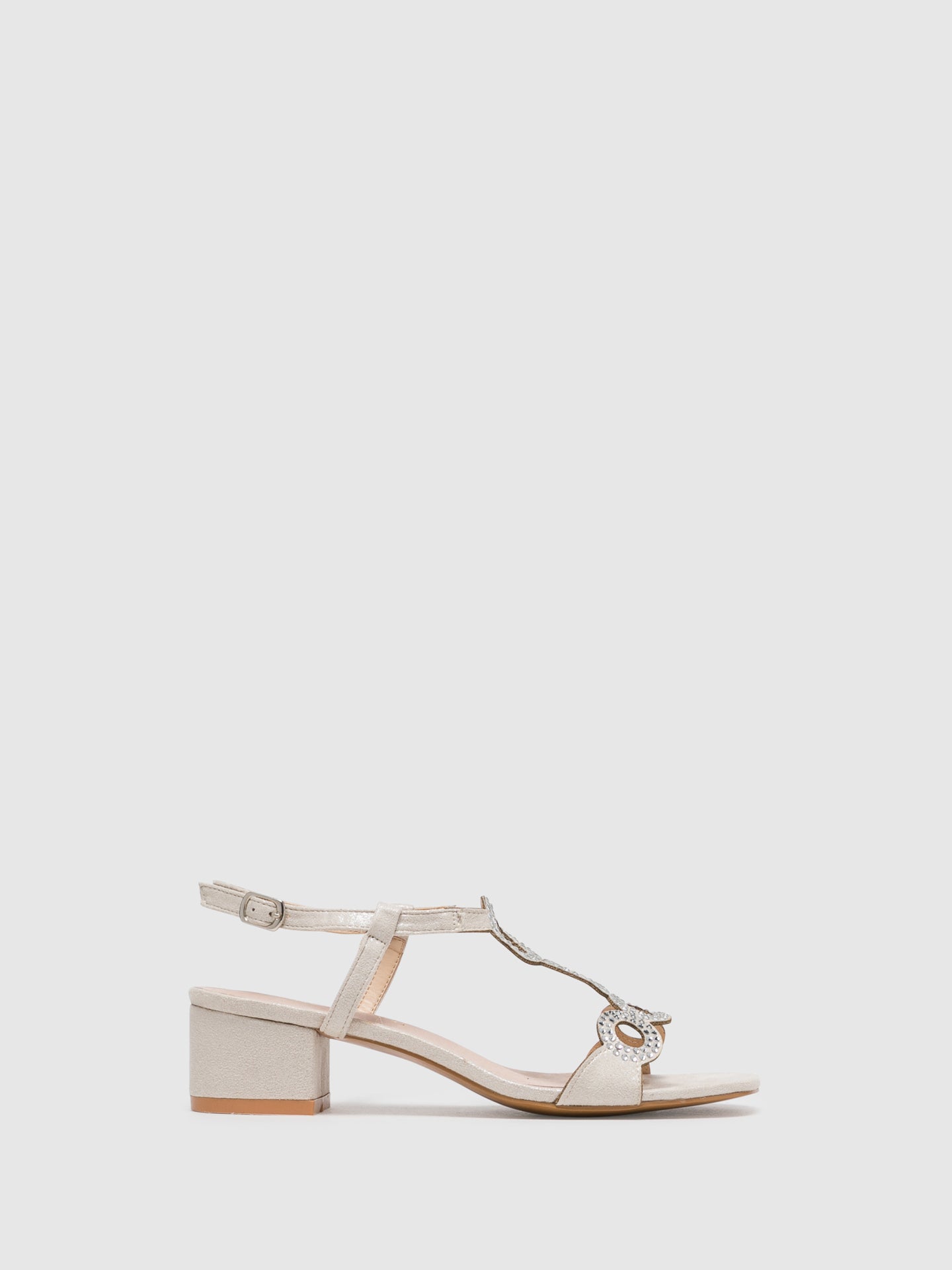 D'Angela Beige Buckle Sandals