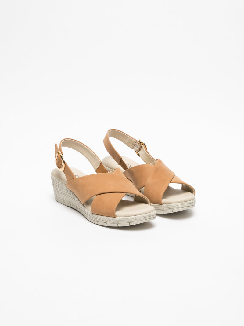 The Flexx Brown Wedge Sandals