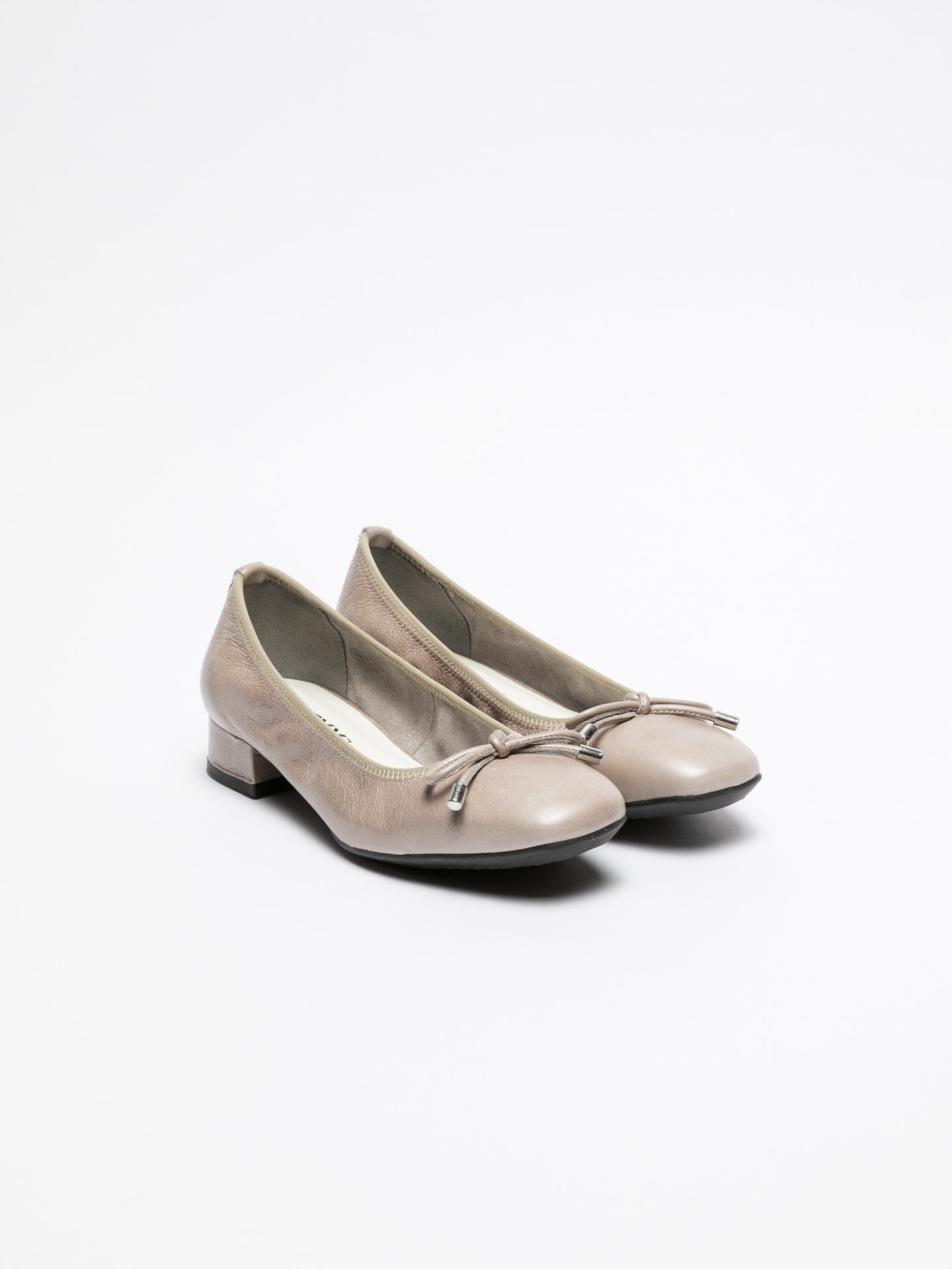 The Flexx Silver Square Toe Ballerinas