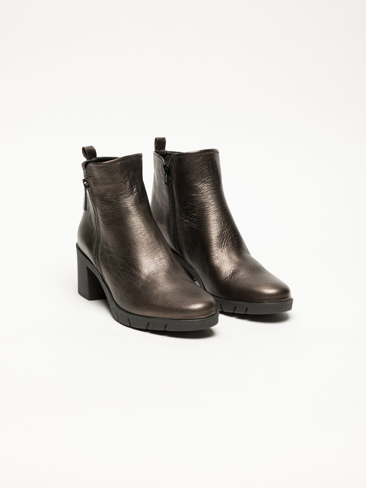 The Flexx SandyBrown Zip Up Ankle Boots