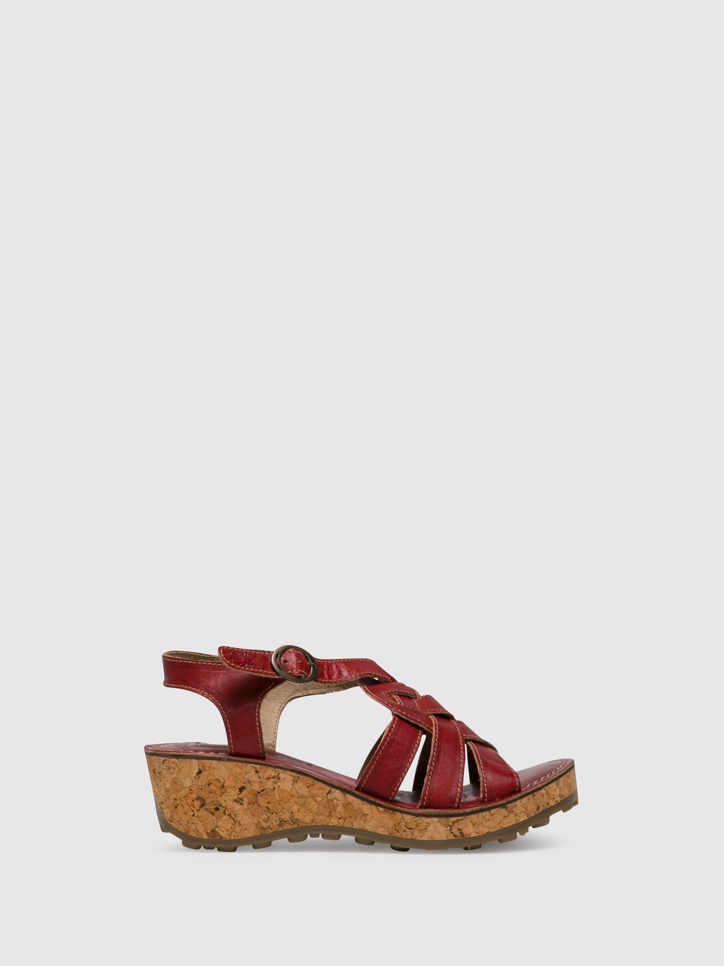 Fly London Red Buckle Sandals