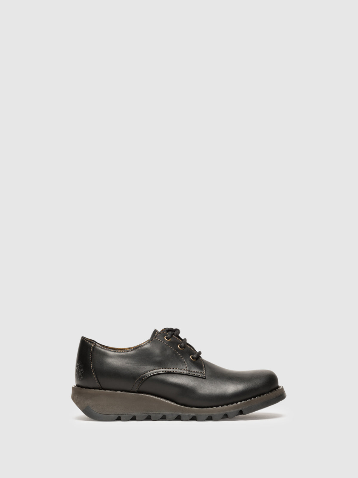 Fly London Coal Black Derby Shoes