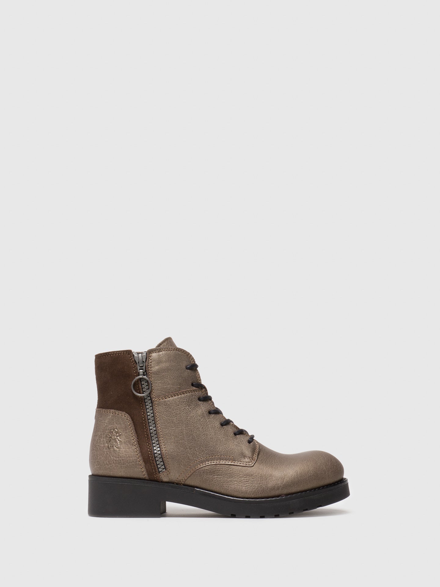 Fly London Gray Zip Up Ankle Boots