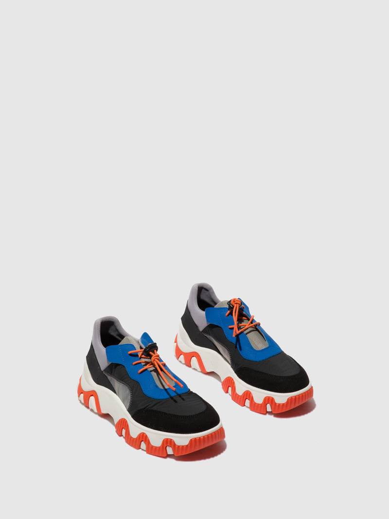 Fly London Elasticated Trainers FIAN634FLY MULTI GREY/BLUE/ORANGE