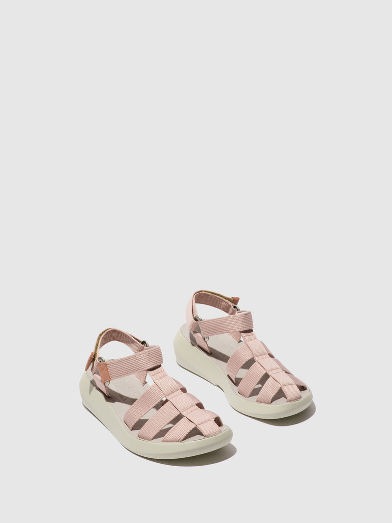 Fly London Velcro Sandals BASA841FLY LIGHT PINK