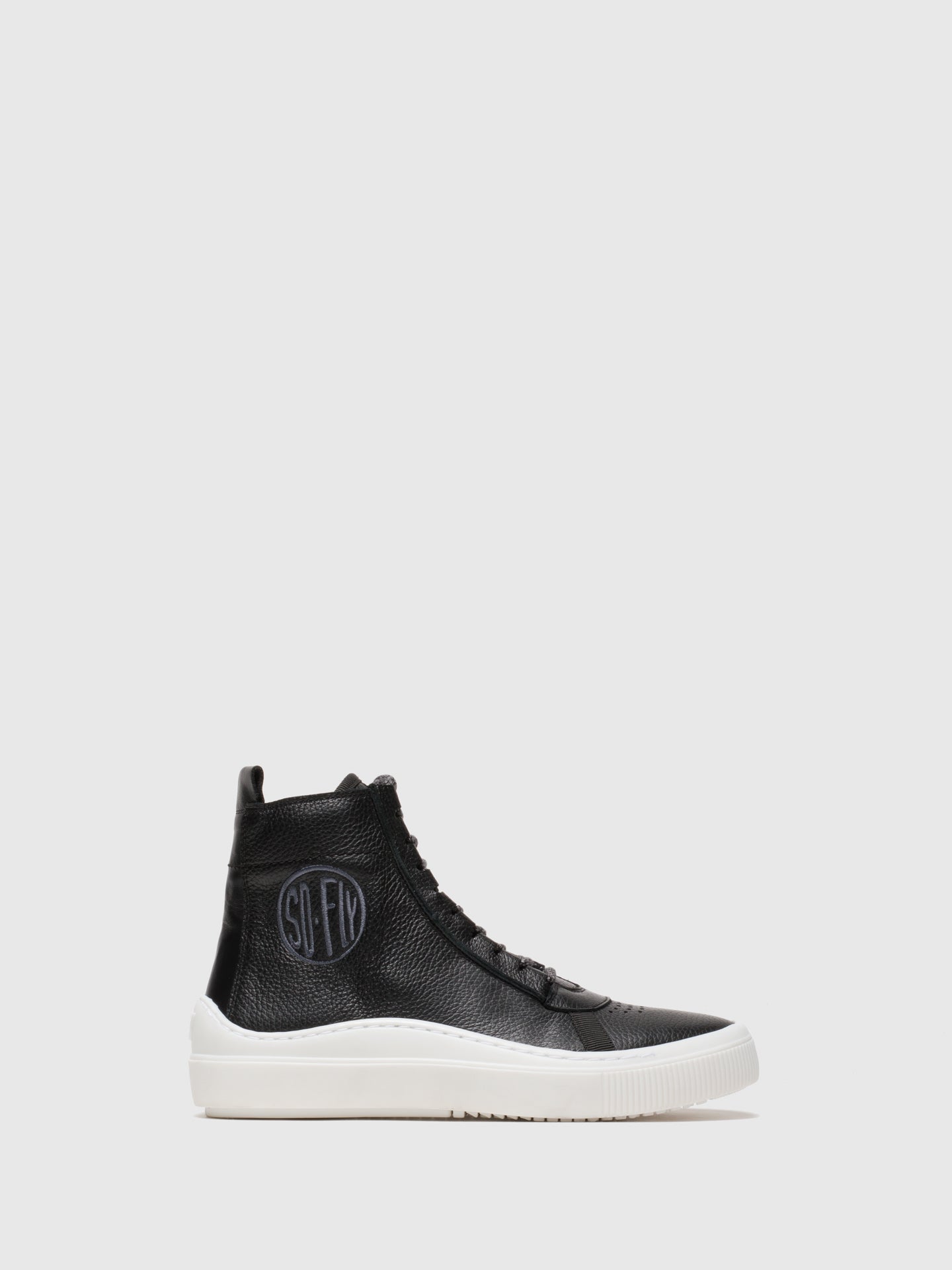 Fly London Black Hi-Top Trainers