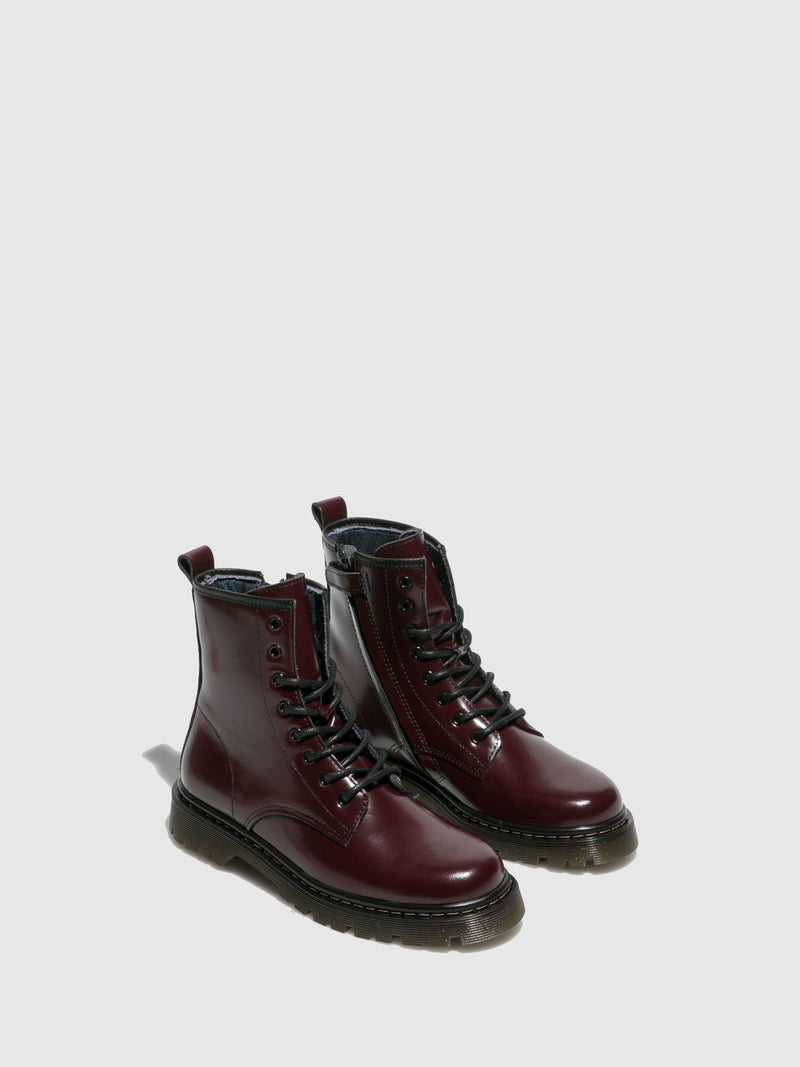 Foreva Crimson Lace-up Boots