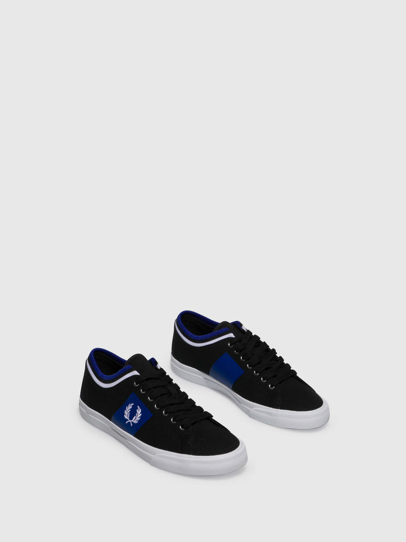 Fred Perry Black Lace-up Trainers