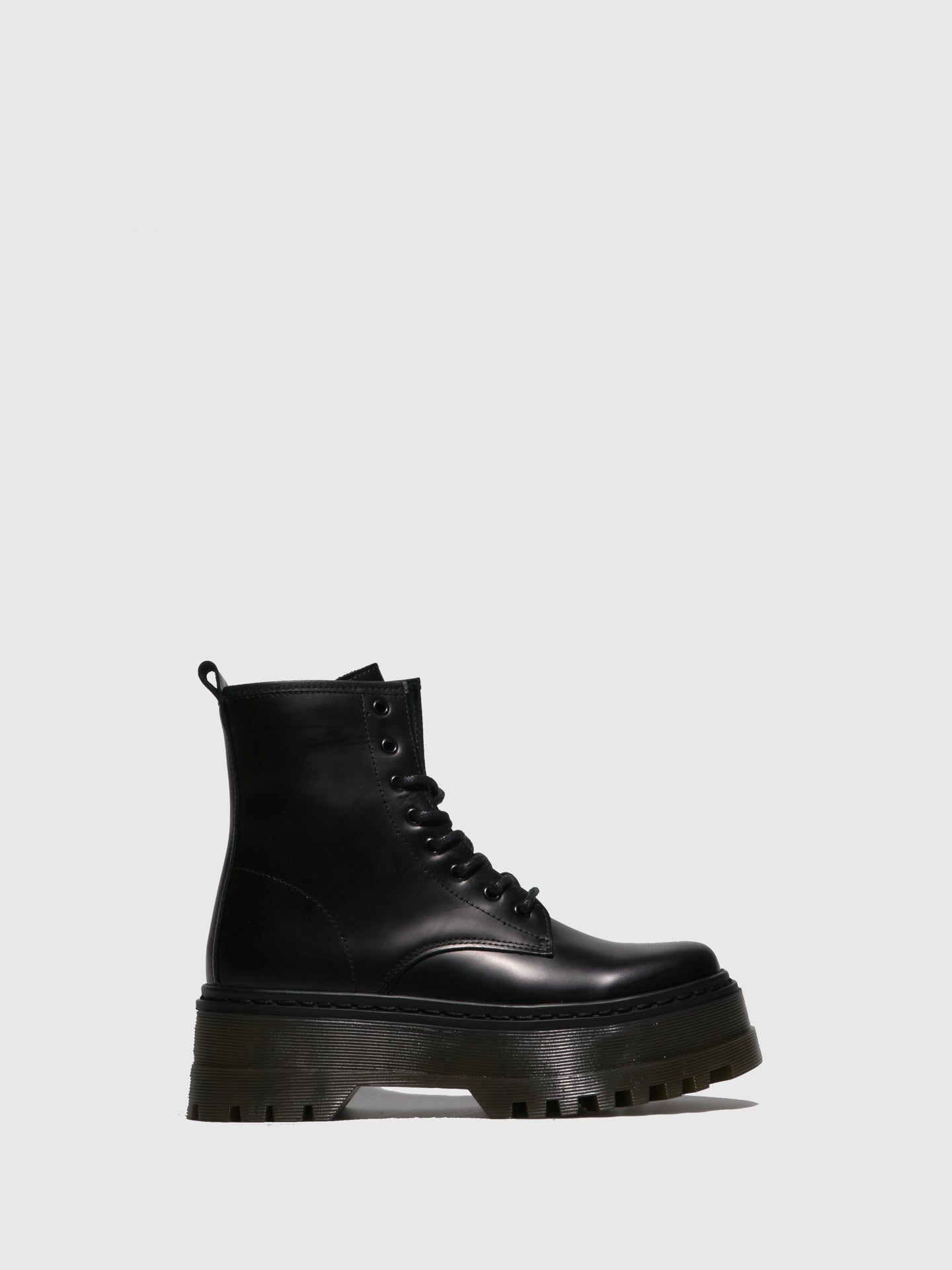 Fungi Black Lace-up Boots