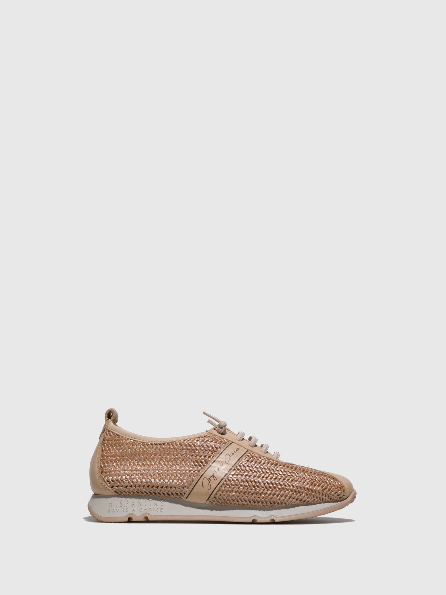 Hispanitas Beige Lace-up Trainers