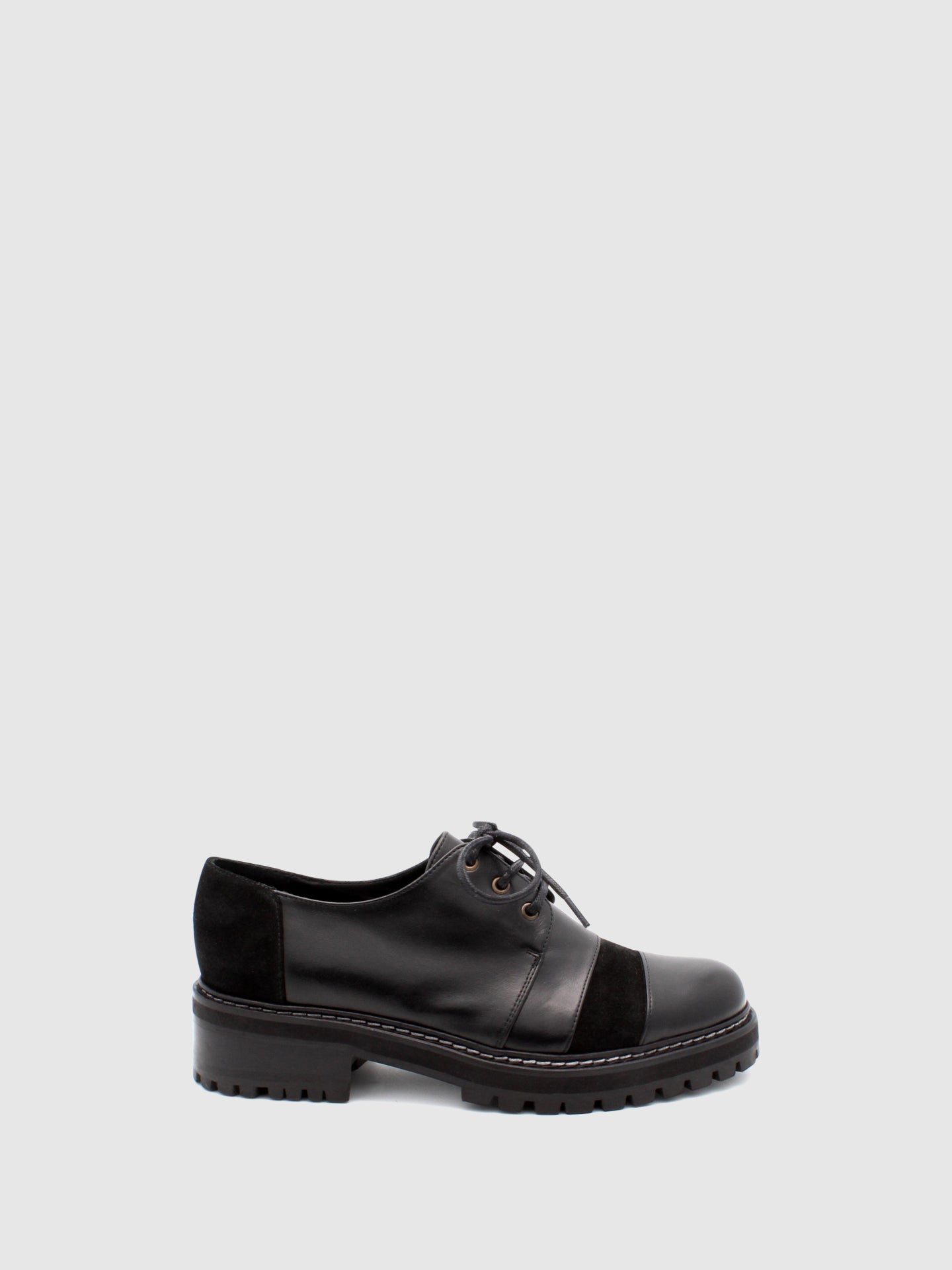 JJ Heitor Black Lace-up Loafers