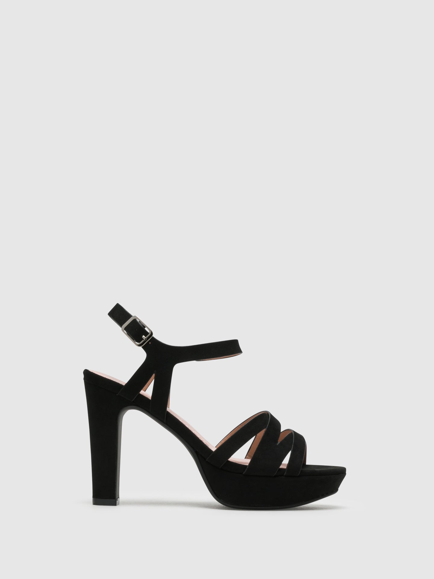 Mariamare Black Sling-Back Pumps Sandals