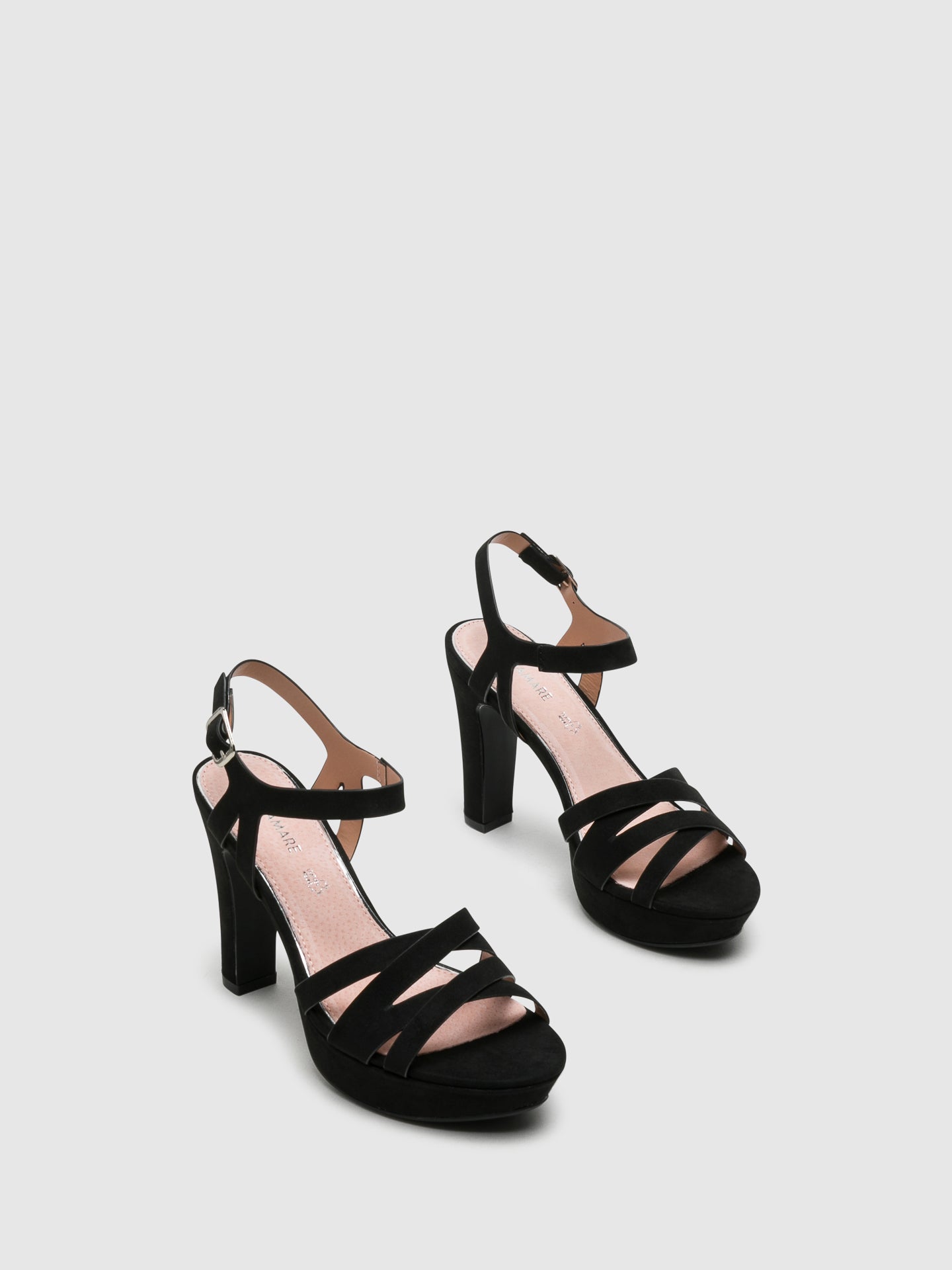 Mariamare Black Sling-Back Pumps Sandals