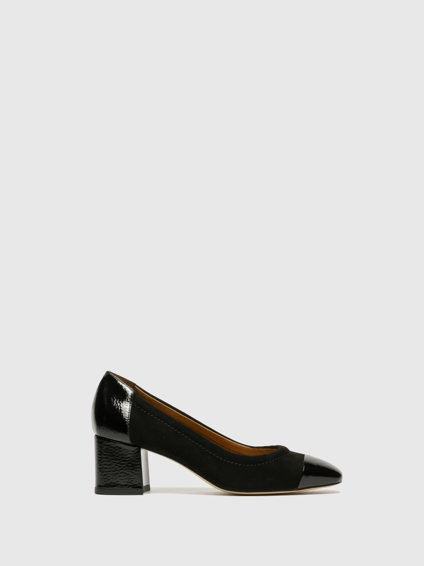 Sofia Costa Black Block Heel Shoes