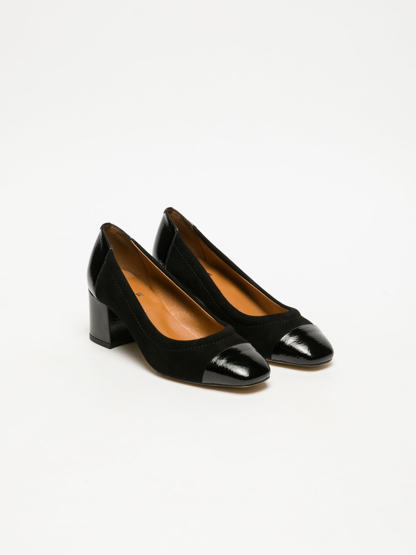 Sofia Costa Black Block Heel Shoes