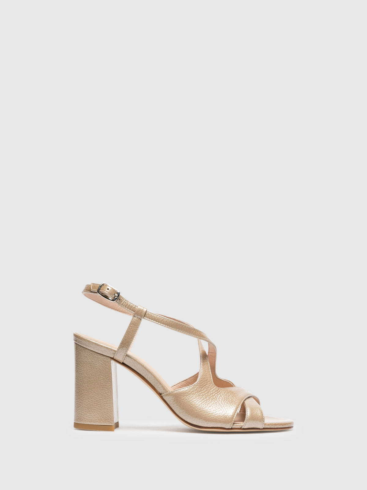 Sofia Costa Beige Crossover Sandals