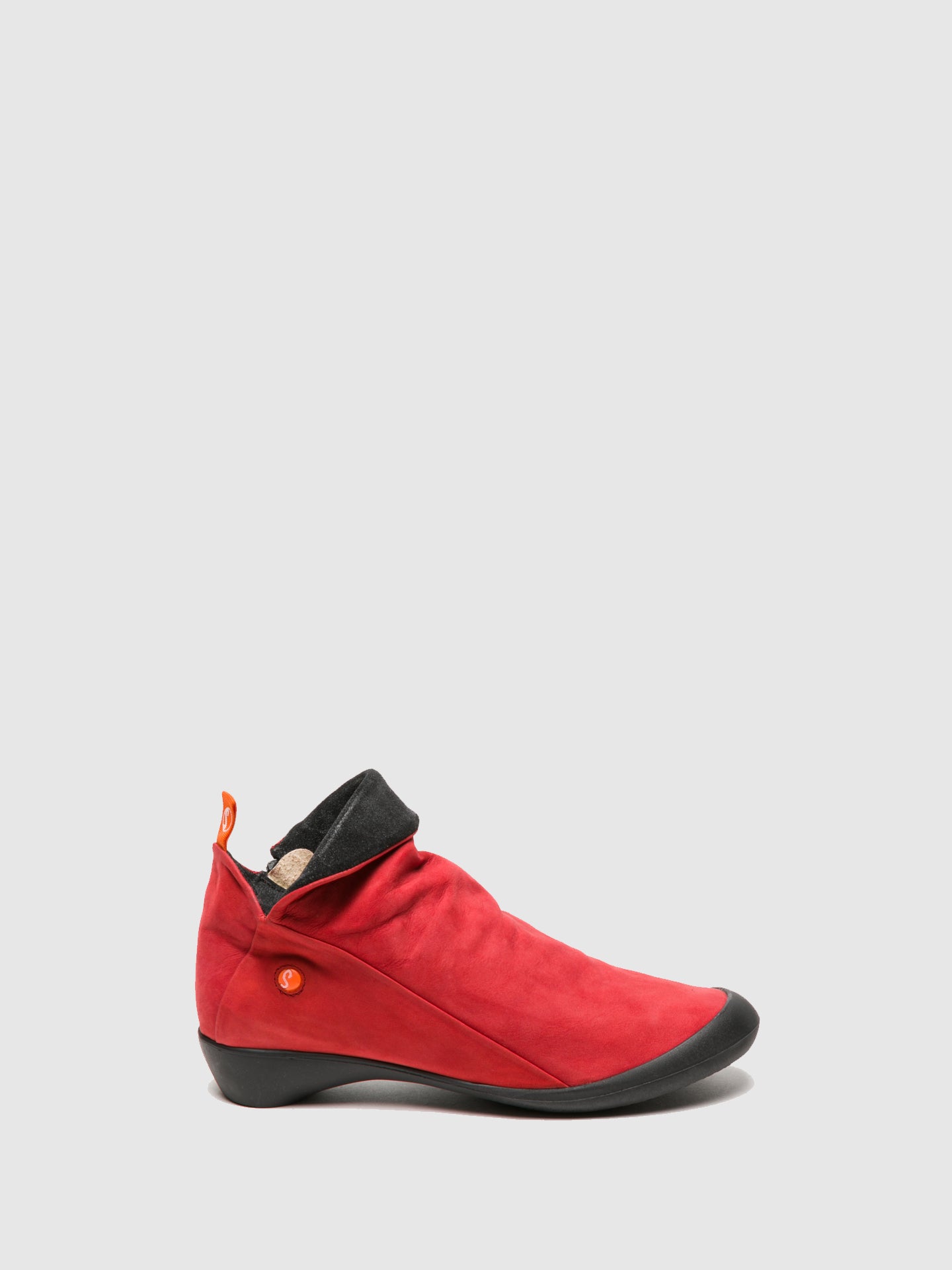 Softinos Zip Up Ankle Boots FARAH RED/ANTHRACITE