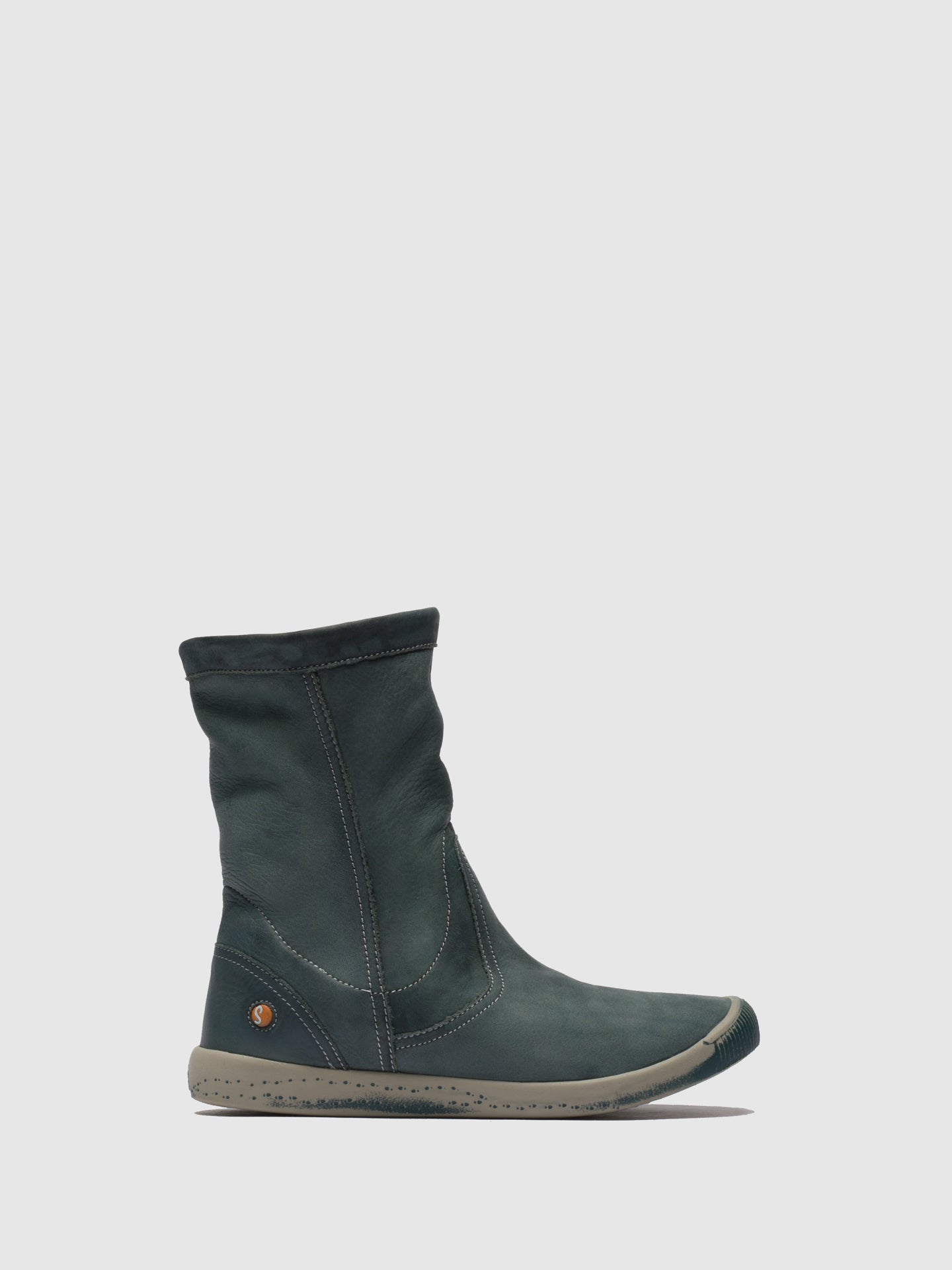 Softinos SeaGreen Round Toe Ankle Boots