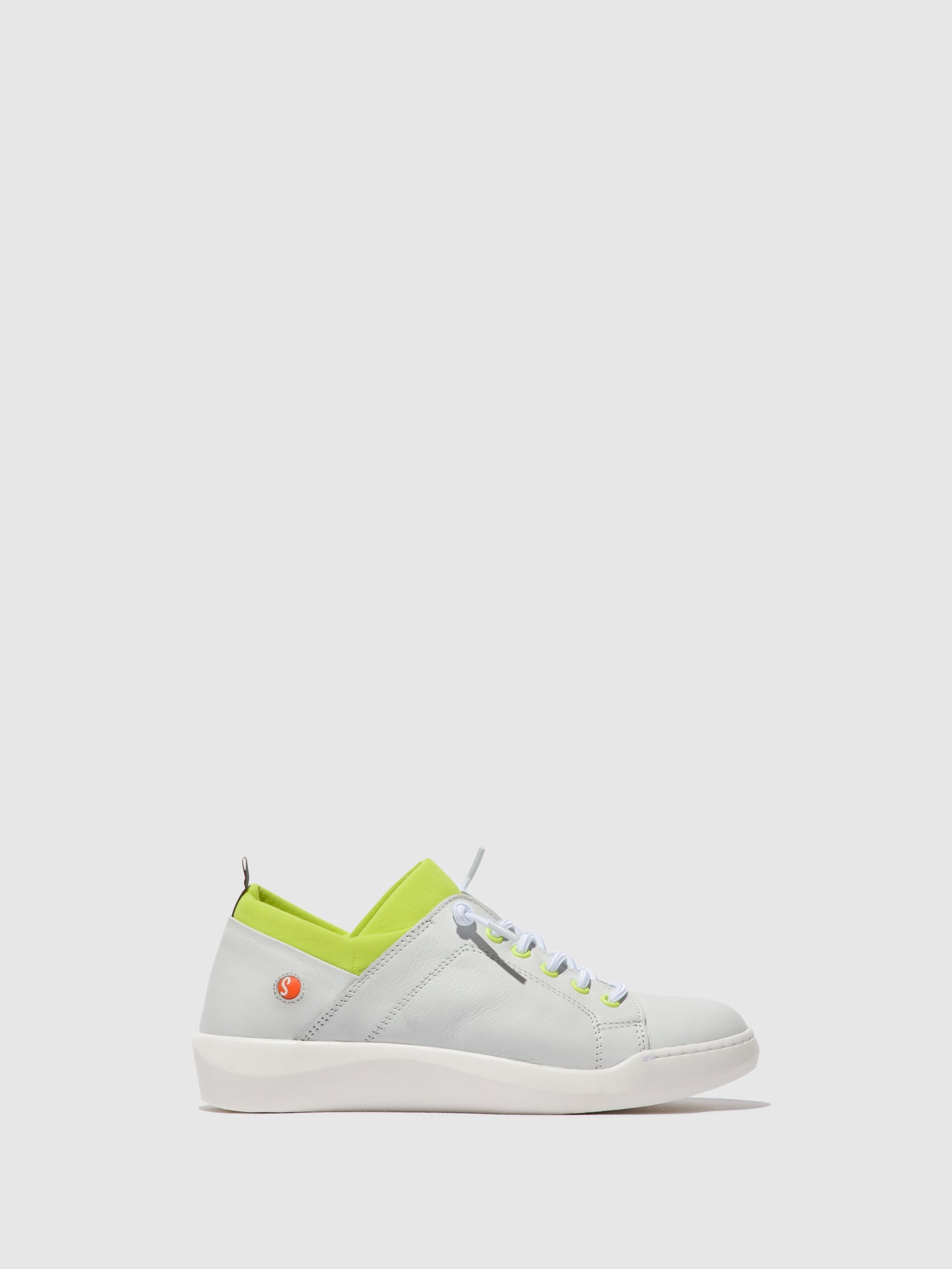 Softinos Elasticated Trainers BONN667SOF WHITE/PISTACHIO