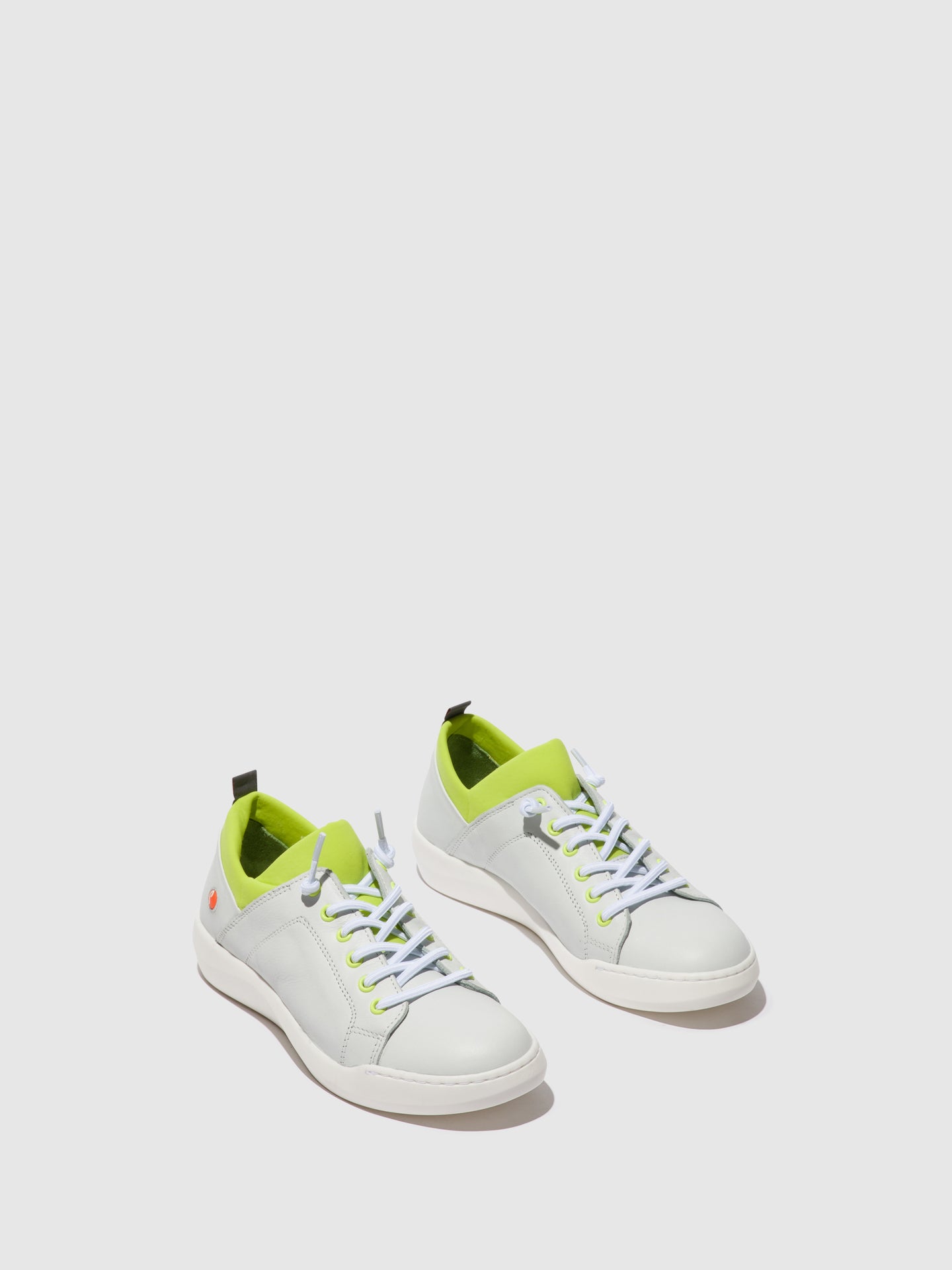 Softinos Elasticated Trainers BONN667SOF WHITE/PISTACHIO