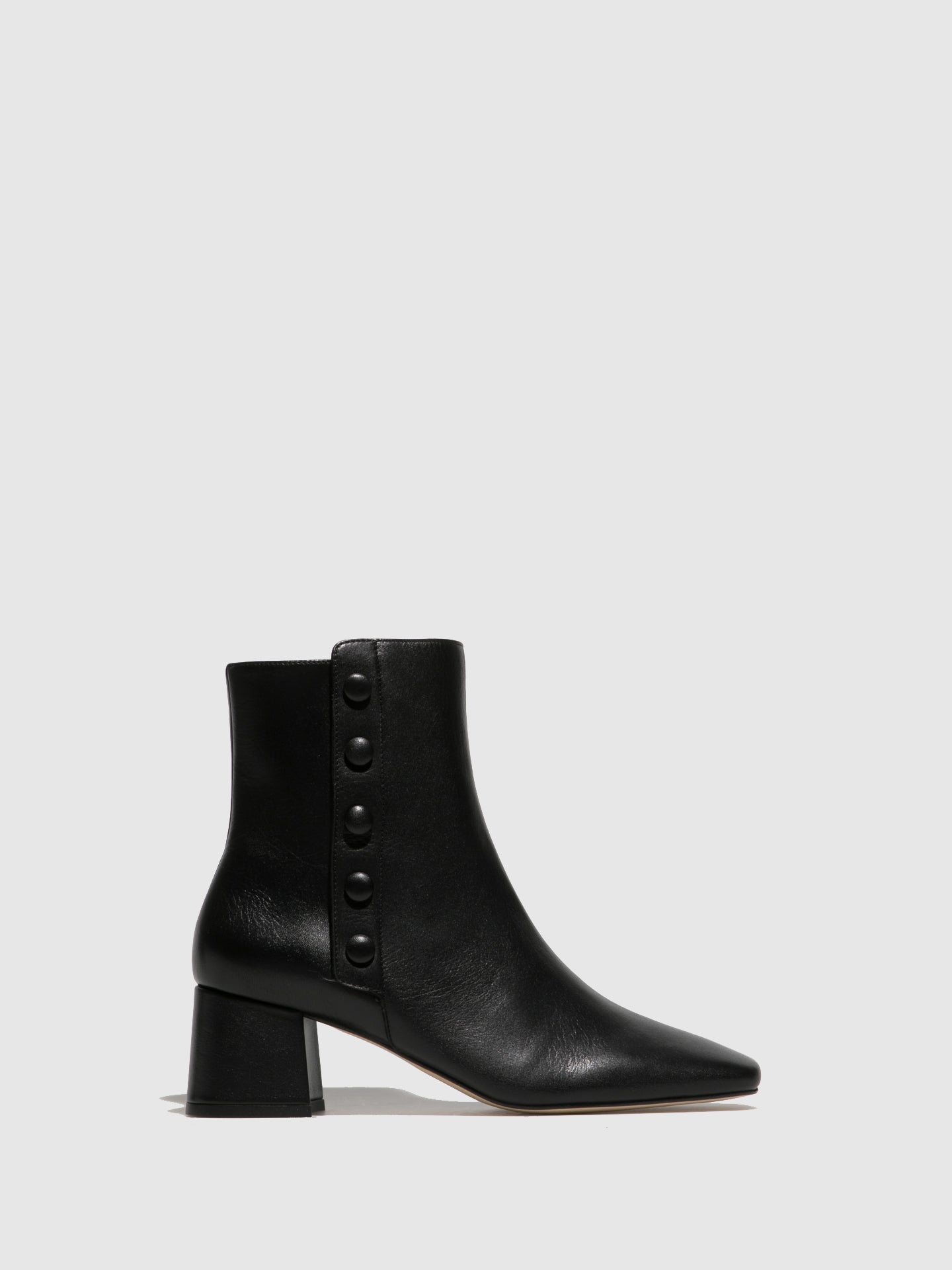 Sofia Costa Black Zip Up Ankle Boots