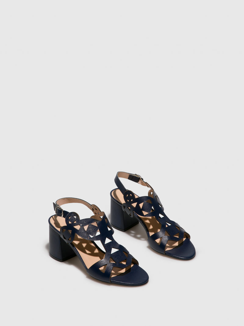 Sofia Costa Navy Sling-Back Pumps Sandals