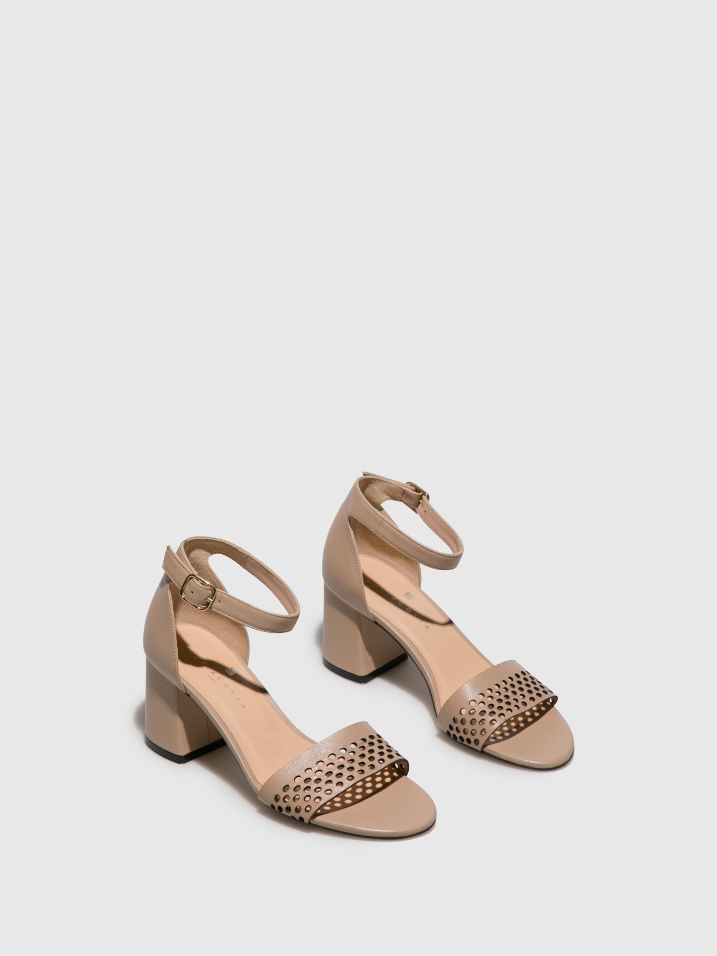 Sofia Costa Beige Ankle Strap Sandals